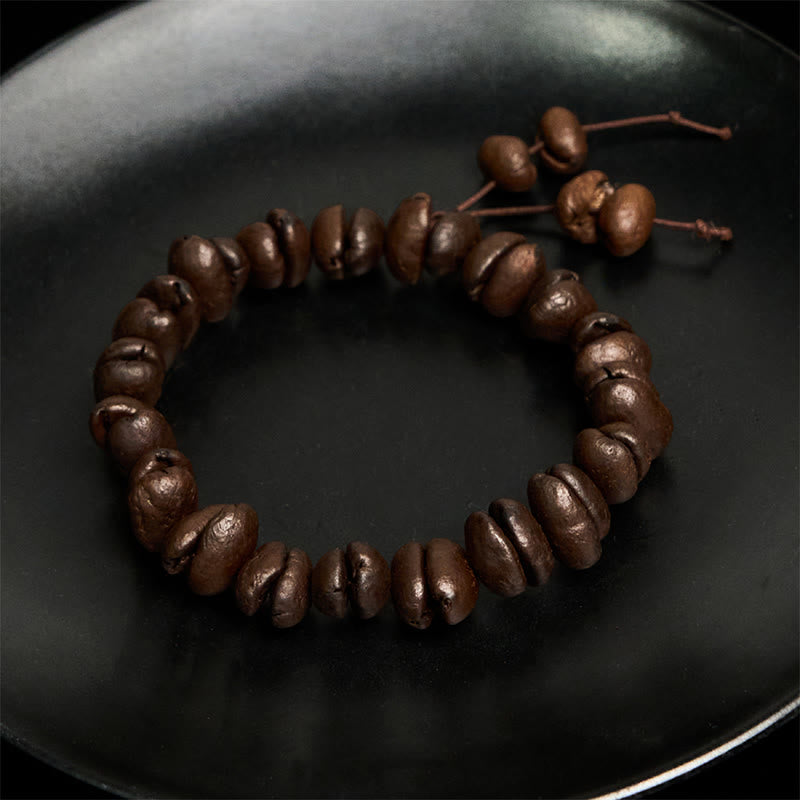 Pulsera de granos de café naturales hechos a mano con Buddha Stones - image 4