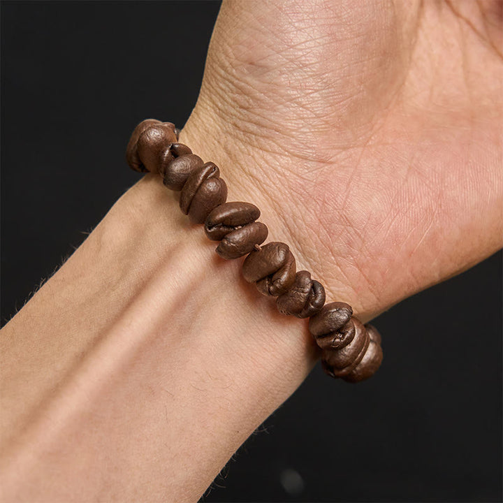 Pulsera de granos de café naturales hechos a mano con Buddha Stones - image 5
