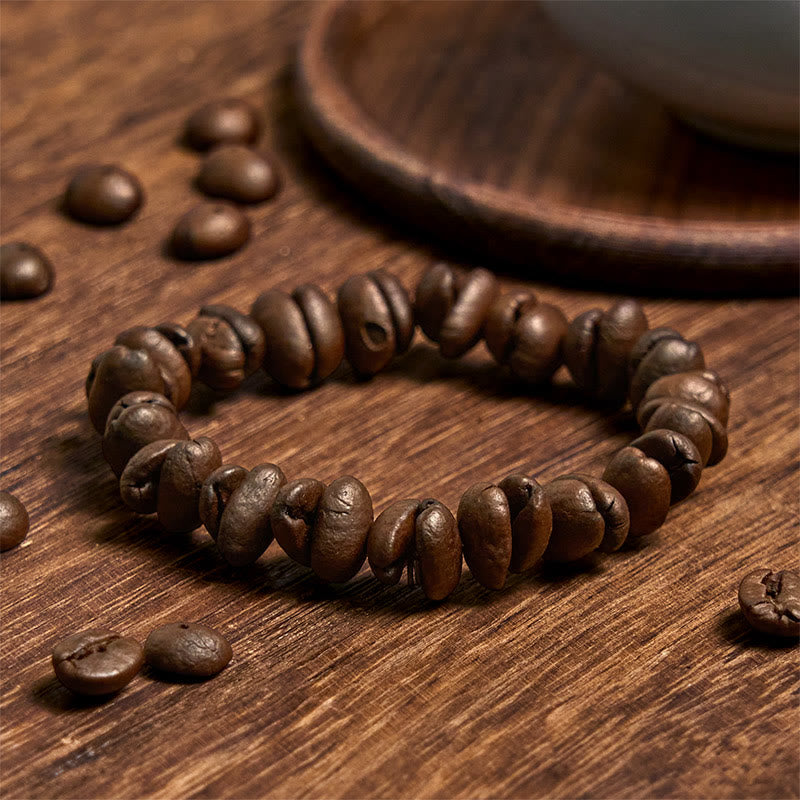 Pulsera de granos de café naturales hechos a mano con Buddha Stones - image 7