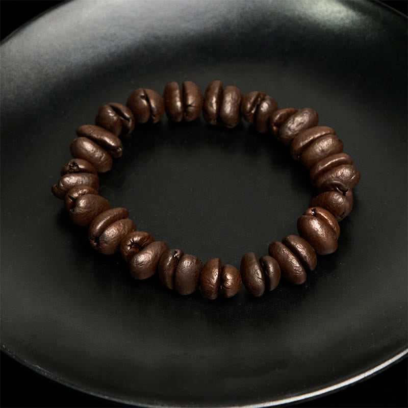 Pulsera de granos de café naturales hechos a mano con Buddha Stones - image 9