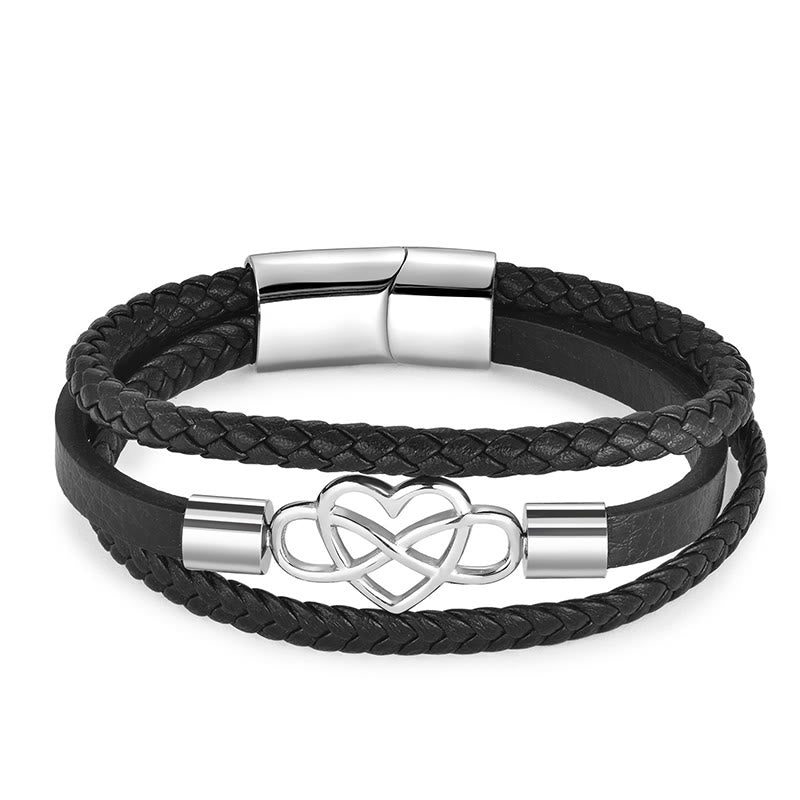 Pulsera de cuero geométrico con Buddha Stones y hebilla reforzada de acero y titanio - image 5