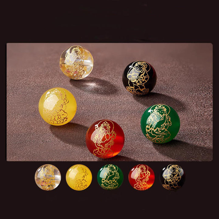 Buddha Stones pequeñas de sándalo rojo y cinco direcciones de los dioses de la riqueza y la calma - image 20