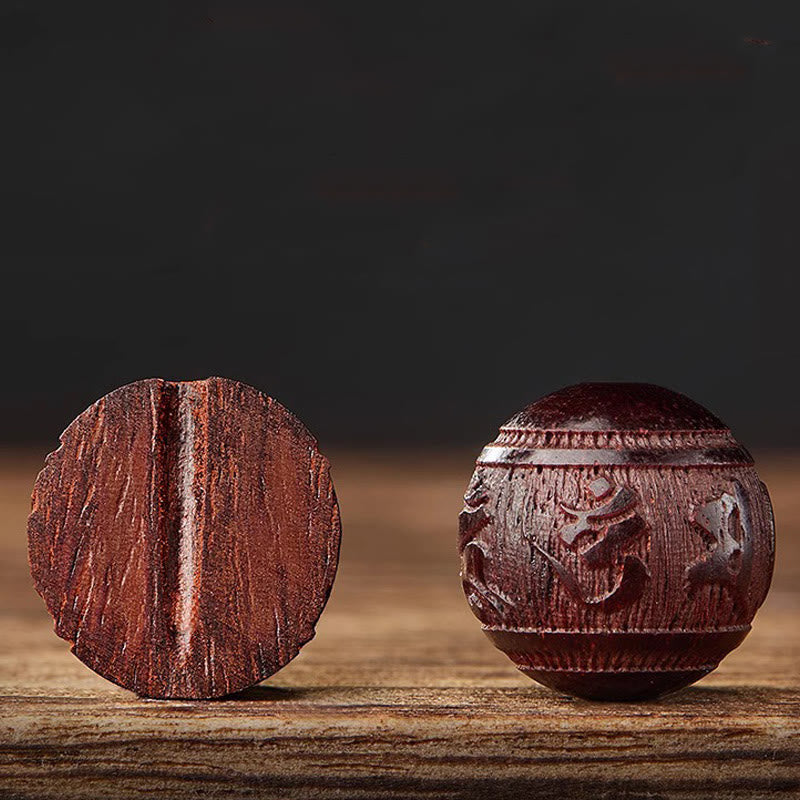 Buddha Stones pequeñas de sándalo rojo y cinco direcciones de los dioses de la riqueza y la calma - image 19