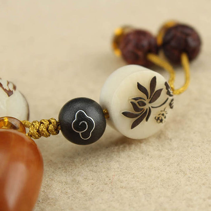 Pulsera tibetana de la paz con semillas de bodhi blancas y mala de Buddha Stones - image 13