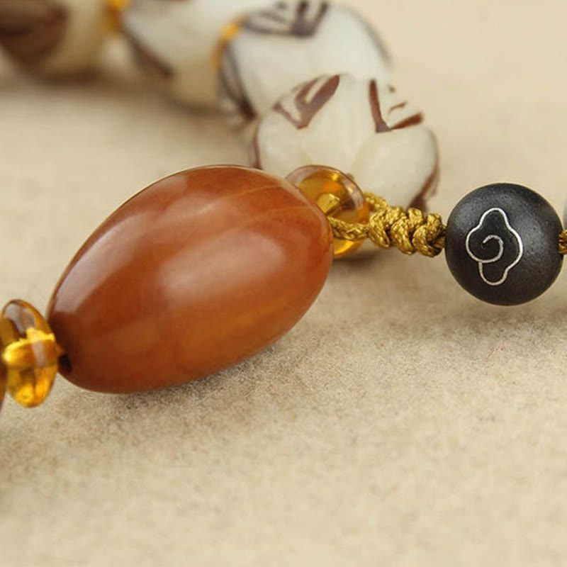 Pulsera tibetana de la paz con semillas de bodhi blancas y mala de Buddha Stones - image 15