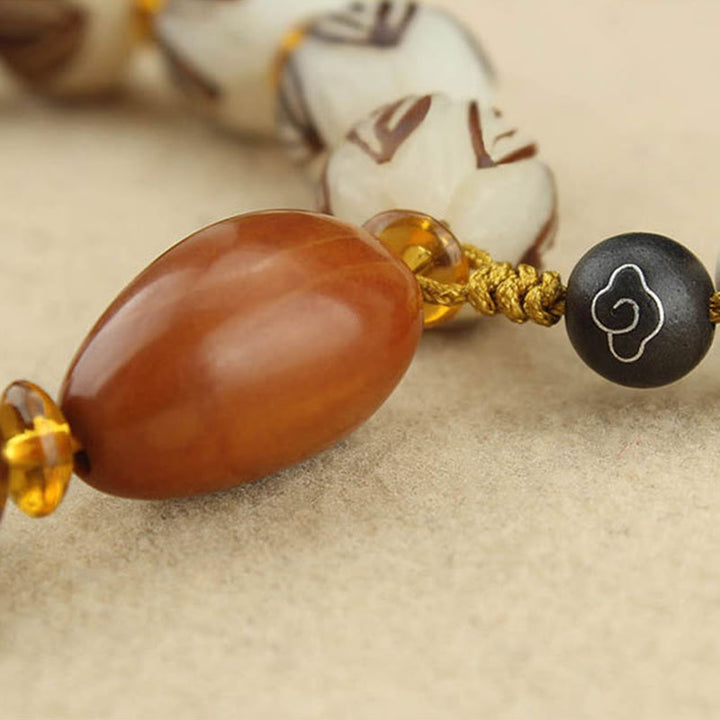 Pulsera tibetana de la paz con semillas de bodhi blancas y mala de Buddha Stones - image 15
