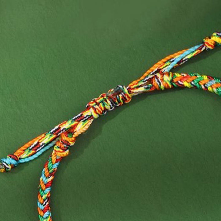 Pulsera de cuerda colorida de plata de ley 925 con Buddha Stones, hecha a mano, con hebilla de paz y jade para la prosperidad. - image 17