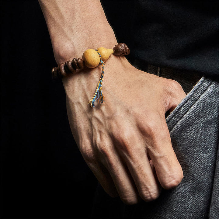 Pulsera de granos de café y calabaza natural con Buddha Stones - image 5