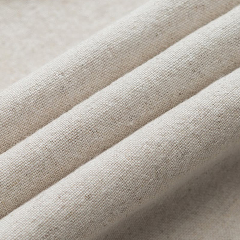 Pantalones casuales holgados de algodón y lino con botones de rana para hombre, de Buddha Stones, con bolsillos, talla 7-8 - image 10