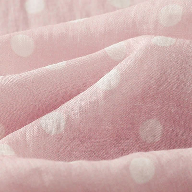 Vestido midi de poliéster con cuello alto, botones y lunares de primavera Buddha Stones y bolsillos - image 11