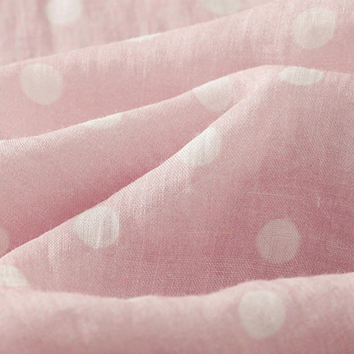 Vestido midi de poliéster con cuello alto, botones y lunares de primavera Buddha Stones y bolsillos - image 11