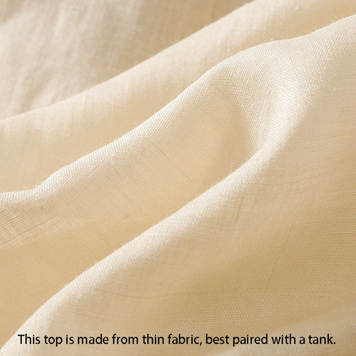 Camisa de algodón para mujer con cuello redondo, botones y manga tres cuartos, con estampado de Buddha Stones - image 23