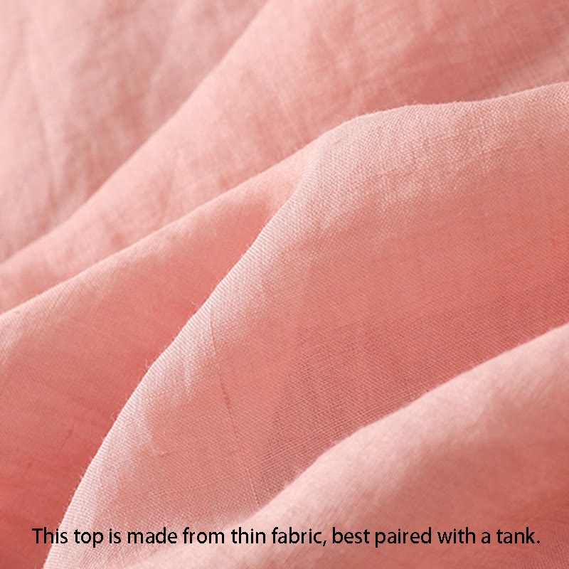 Camisa de algodón para mujer de media manga con botones y bordado floral de rosas y Buddha Stones - image 22