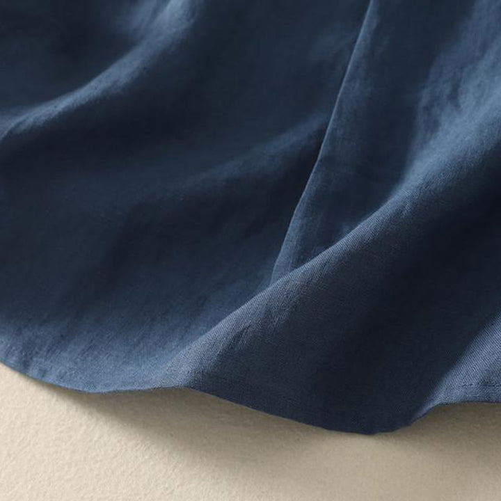 Chaleco sin mangas de algodón para mujer con diseño retro de cuello en V y botones con Buddha Stones - image 5