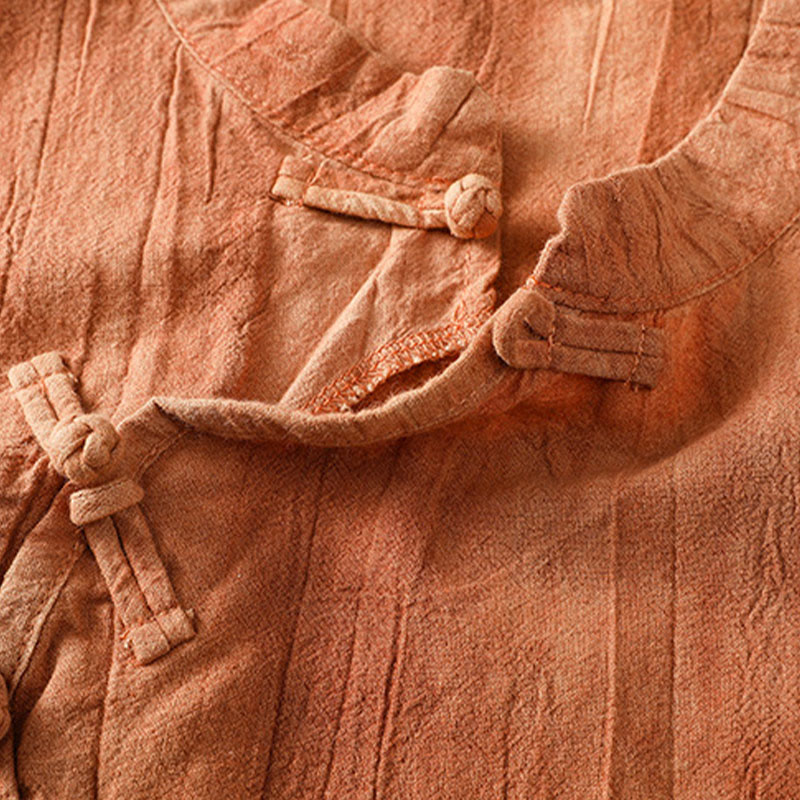 Chaleco sin mangas de algodón para mujer con diseño retro de botones de rana y estampado de Buddha Stones - image 6