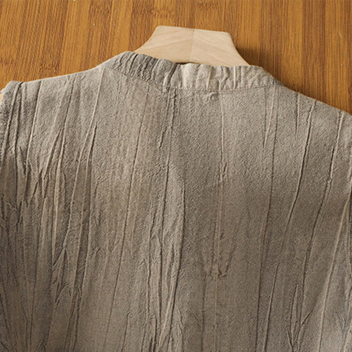 Chaleco sin mangas de algodón para mujer con diseño retro de rana y botones de Buddha Stones - image 20