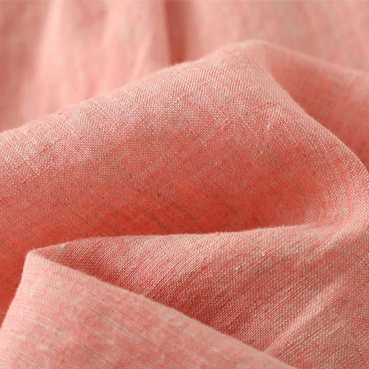 Camisa informal de lino y algodón para mujer con botones lisos y media manga Buddha Stones - image 18