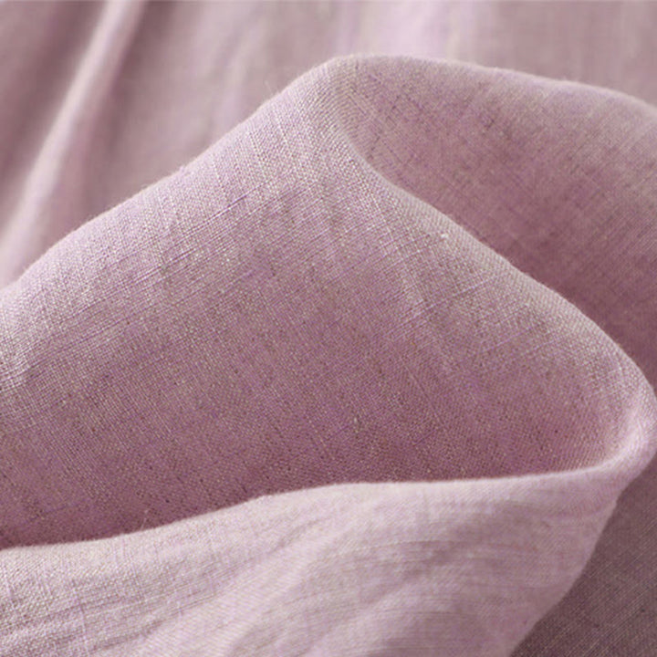 Camisa informal de lino y algodón para mujer con botones lisos y media manga Buddha Stones - image 7