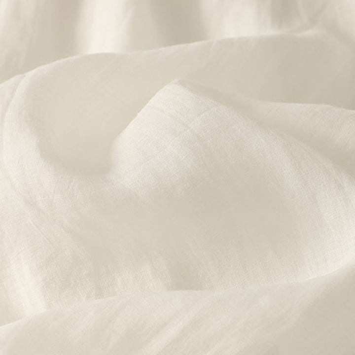 Pantalones de lino y algodón con cintura elástica para mujer, de Buddha Stones, de pierna ancha, de 7 a 8 pulgadas de largo y bolsillos. - image 19