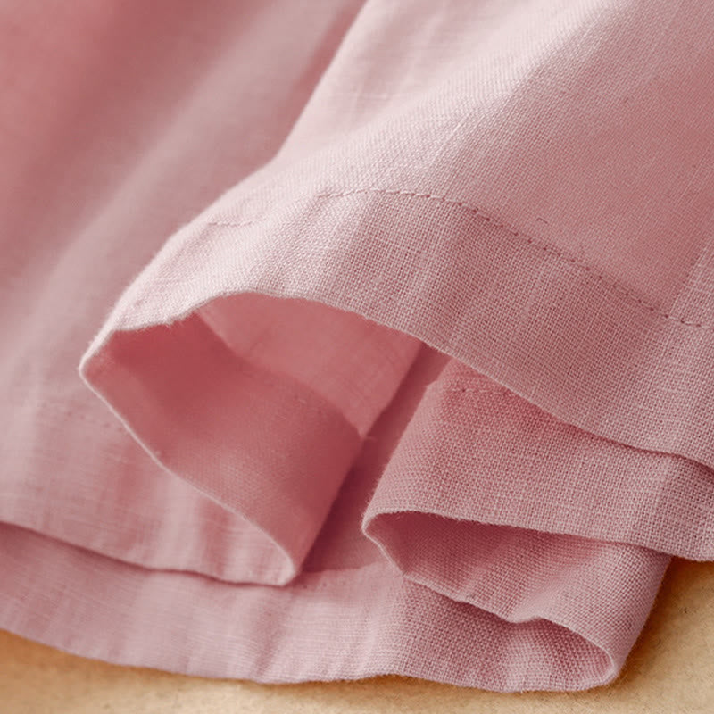 Pantalones capri de verano con cintura elástica y pernera ancha para mujer con bolsillos de Buddha Stones - image 10