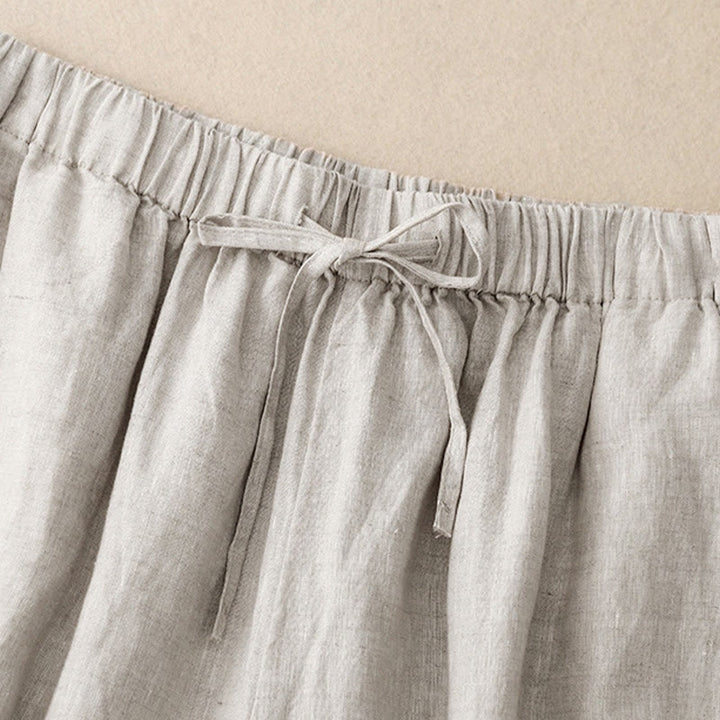 Pantalones capri de verano con cintura elástica y pernera ancha para mujer con bolsillos de Buddha Stones - image 18