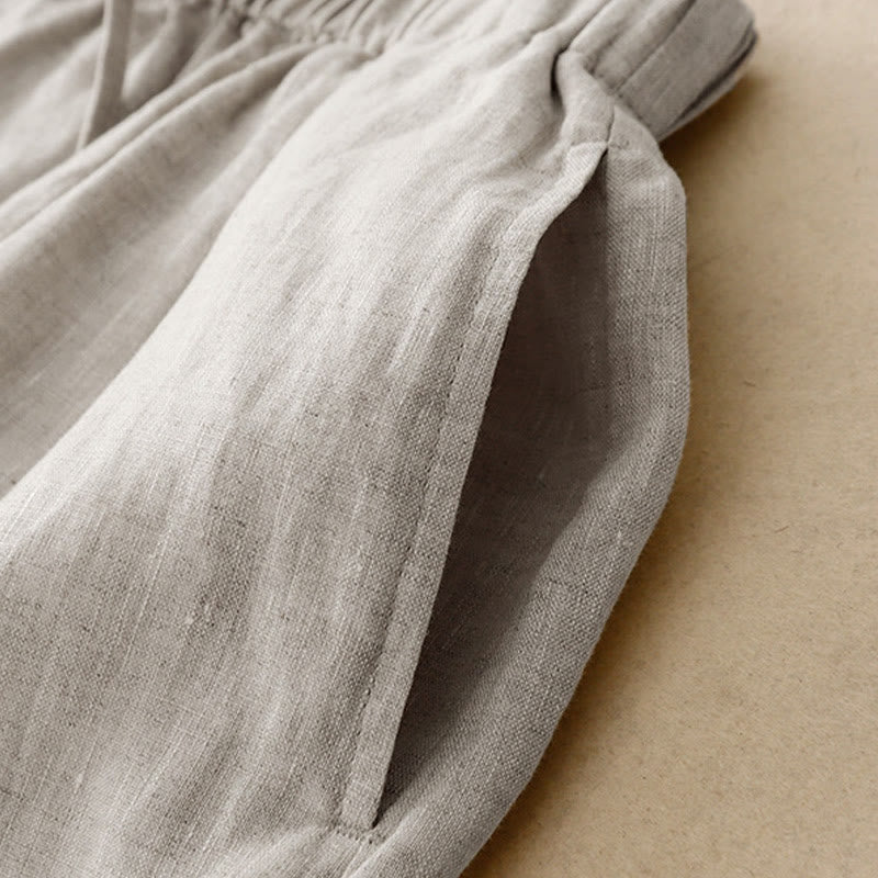 Pantalones capri anchos de pierna ancha con cintura elástica y bolsillos para mujer, con estampado de Buddha Stones. - image 19