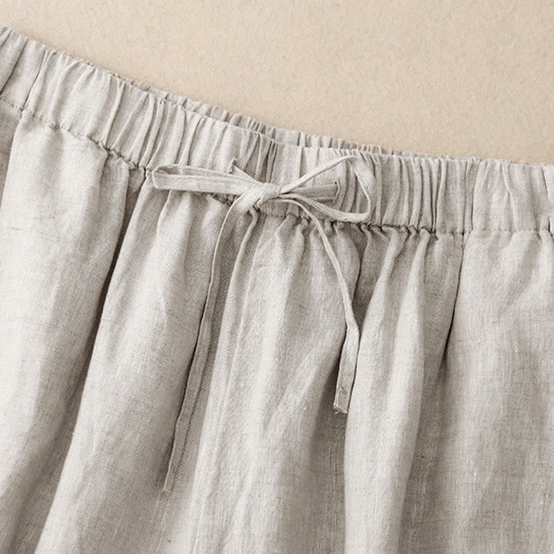 Pantalones capri anchos de pierna ancha con cintura elástica y bolsillos para mujer, con estampado de Buddha Stones. - image 18