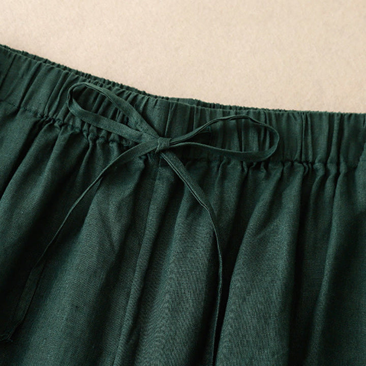 Pantalones capri anchos de pierna ancha con cintura elástica y bolsillos para mujer, con estampado de Buddha Stones. - image 26