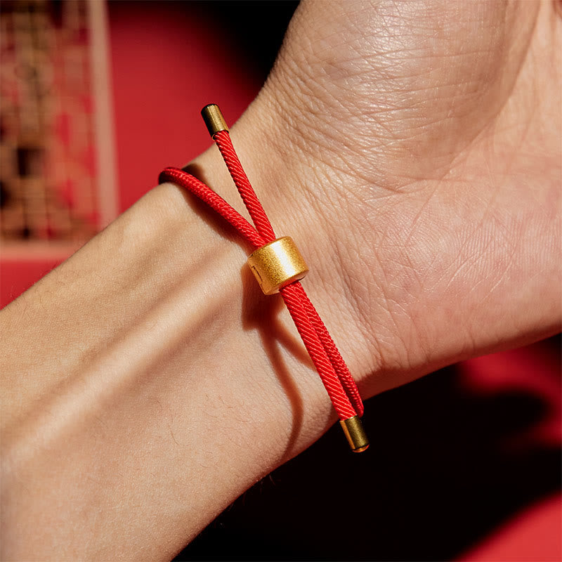 Pulsera de hilo rojo de la suerte con Buddha Stones