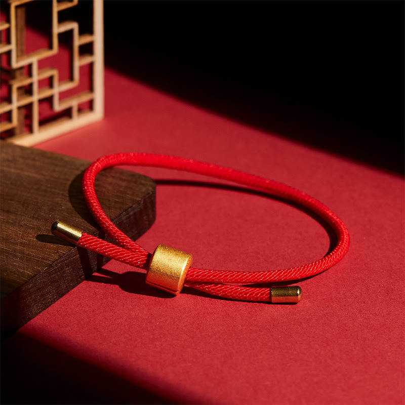 Pulsera de hilo rojo de la suerte con Buddha Stones