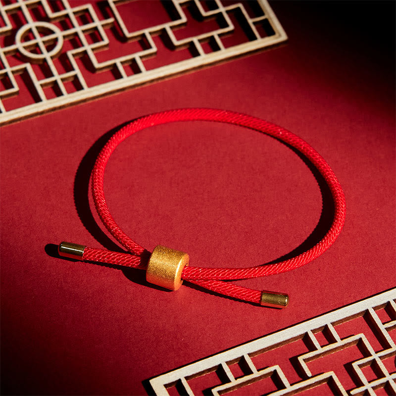 Pulsera de hilo rojo de la suerte con Buddha Stones