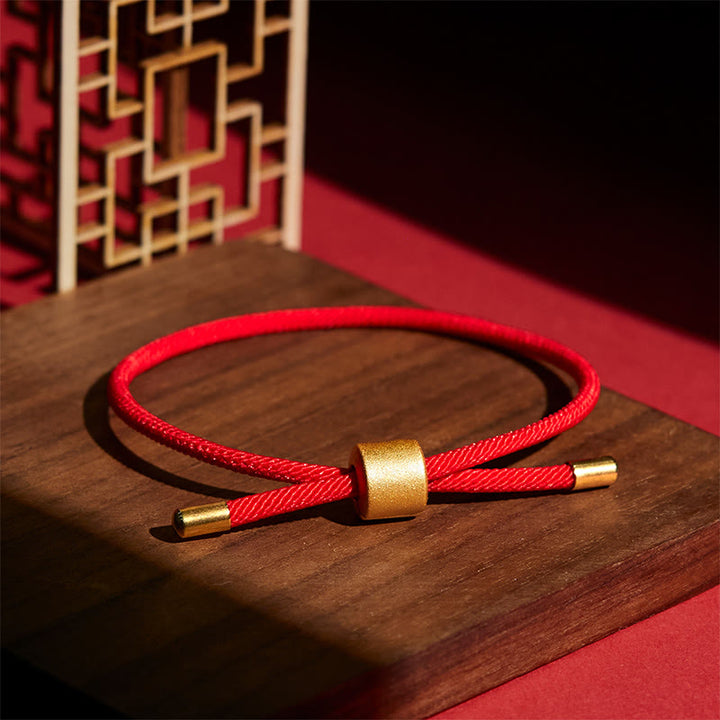 Pulsera de hilo rojo de la suerte con Buddha Stones