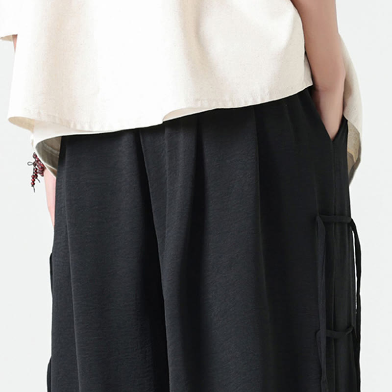 Pantalones de licra con diseño de Buddha Stones , holgados e informales, con cordón en la cintura, para hombre, de largo 7-8, con bolsillos - image 9