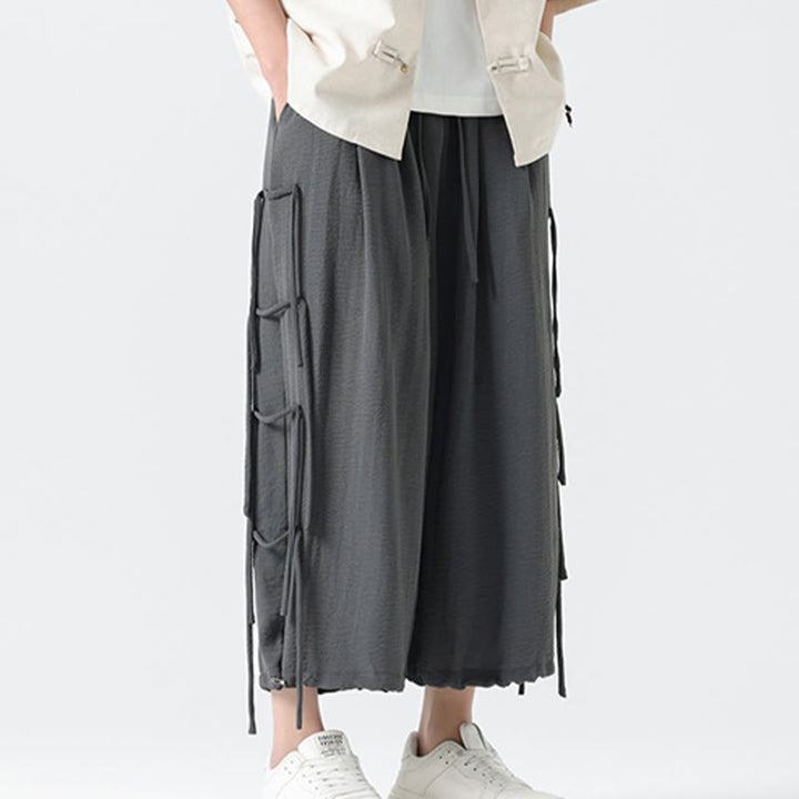 Pantalones de licra con diseño de Buddha Stones , holgados e informales, con cordón en la cintura, para hombre, de largo 7-8, con bolsillos - image 17