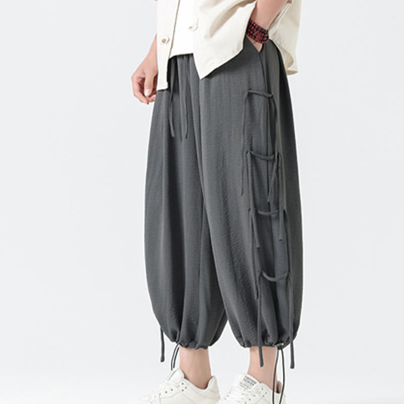 Pantalones de licra con diseño de Buddha Stones , holgados e informales, con cordón en la cintura, para hombre, de largo 7-8, con bolsillos - image 19