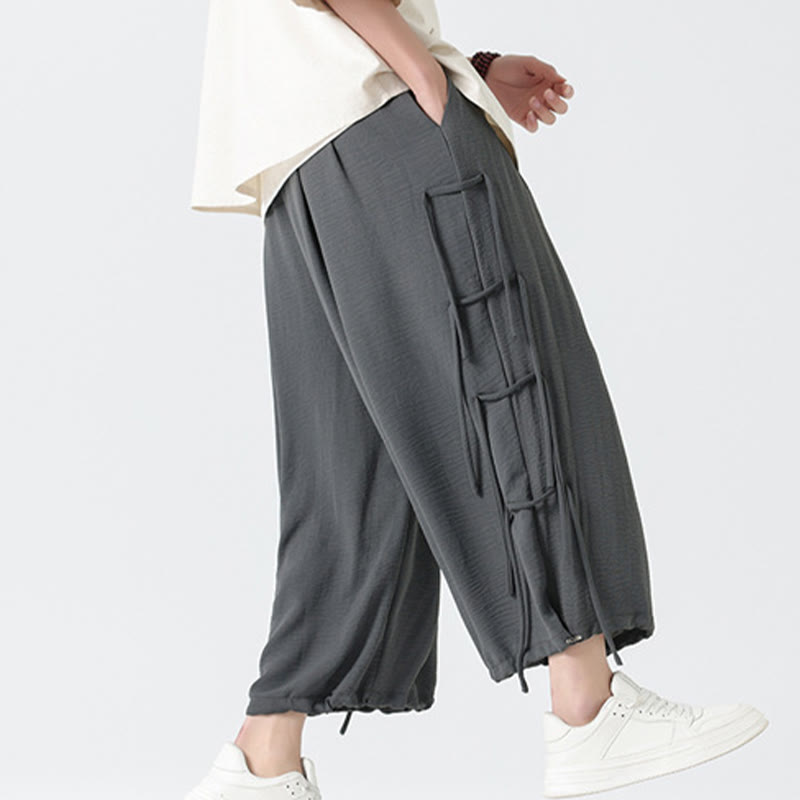 Pantalones de licra con diseño de Buddha Stones , holgados e informales, con cordón en la cintura, para hombre, de largo 7-8, con bolsillos - image 20