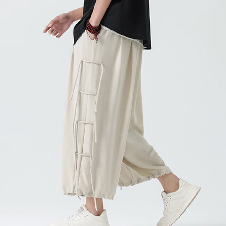 Pantalones de licra con diseño de Buddha Stones , holgados e informales, con cordón en la cintura, para hombre, de largo 7-8, con bolsillos - image 25