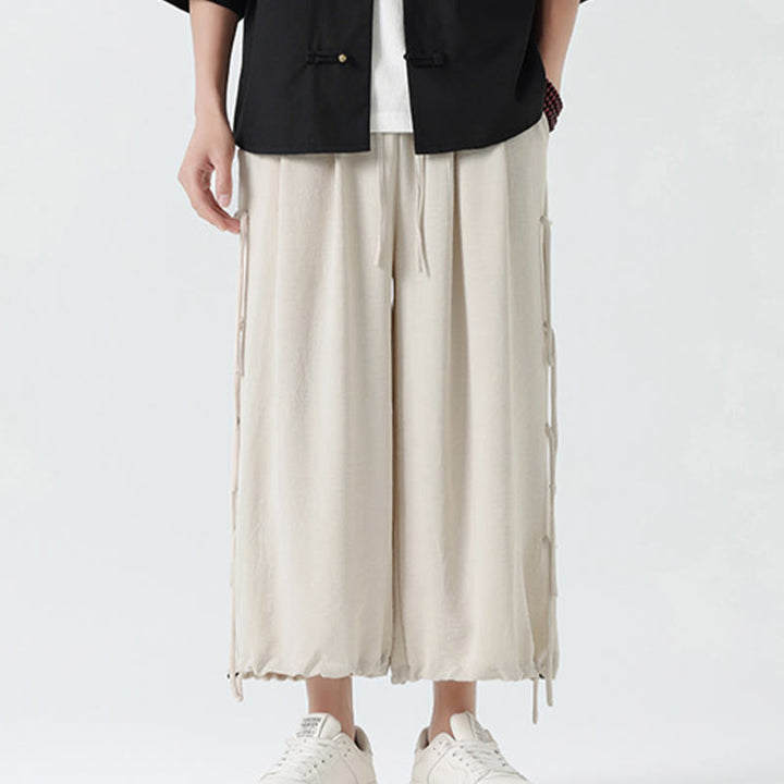 Pantalones de licra con diseño de Buddha Stones , holgados e informales, con cordón en la cintura, para hombre, de largo 7-8, con bolsillos - image 27