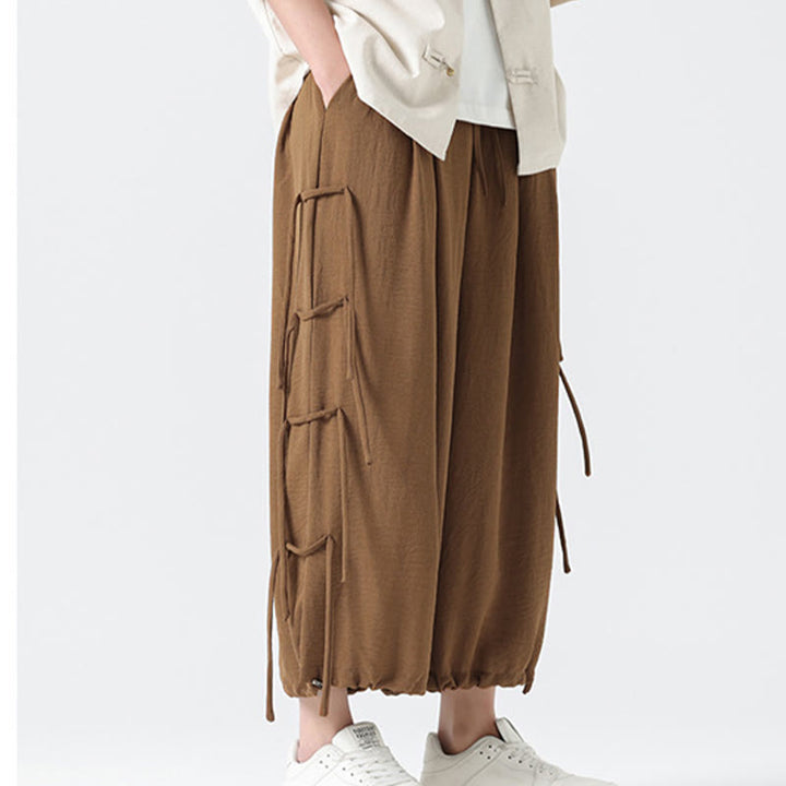 Pantalones de licra con diseño de Buddha Stones , holgados e informales, con cordón en la cintura, para hombre, de largo 7-8, con bolsillos - image 35