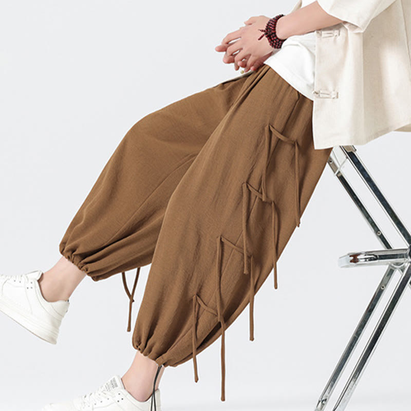 Pantalones de licra con diseño de Buddha Stones , holgados e informales, con cordón en la cintura, para hombre, de largo 7-8, con bolsillos - image 40
