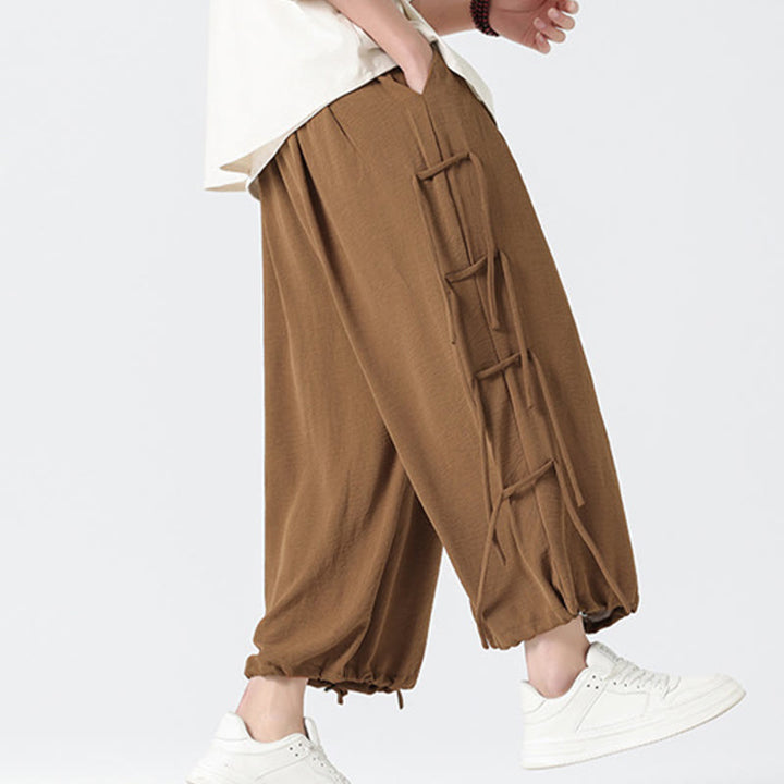 Pantalones de licra con diseño de Buddha Stones , holgados e informales, con cordón en la cintura, para hombre, de largo 7-8, con bolsillos - image 34