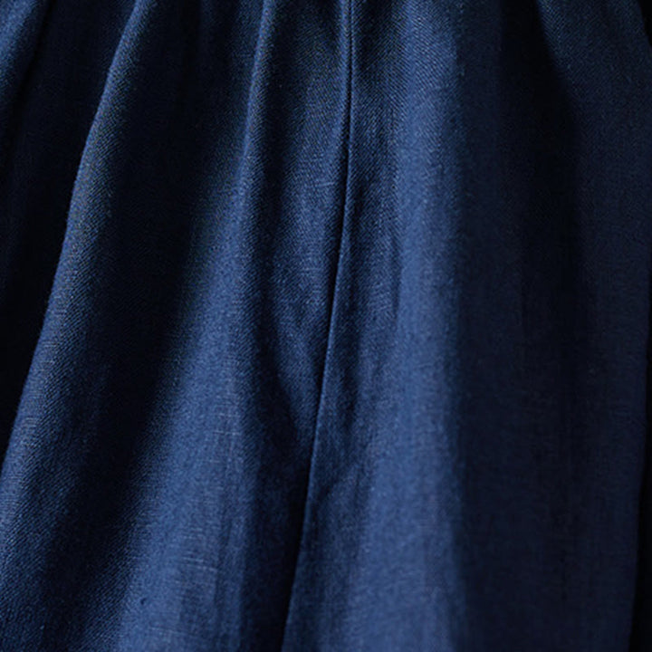 Pantalones de lino y algodón para mujer, con bolsillos, de hilo de colores Buddha Stones , de longitud 7-8 - image 16