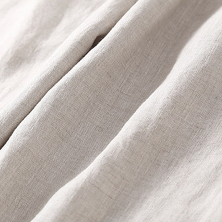 Pantalones harén de lino y algodón con encaje liso para mujer con bolsillos y Buddha Stones - image 18