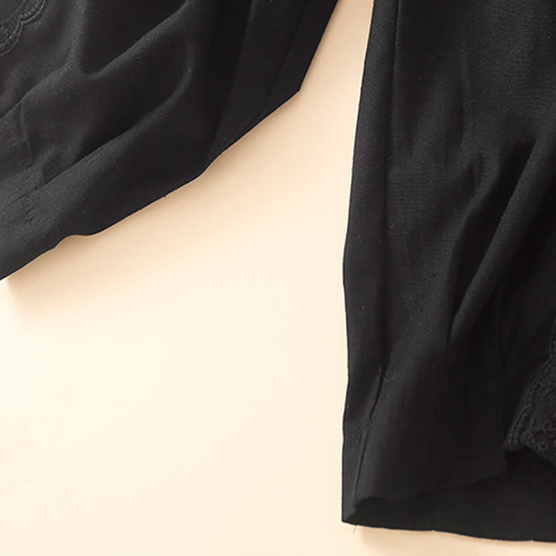 Pantalones harén de lino y algodón con encaje liso para mujer con bolsillos y Buddha Stones - image 27