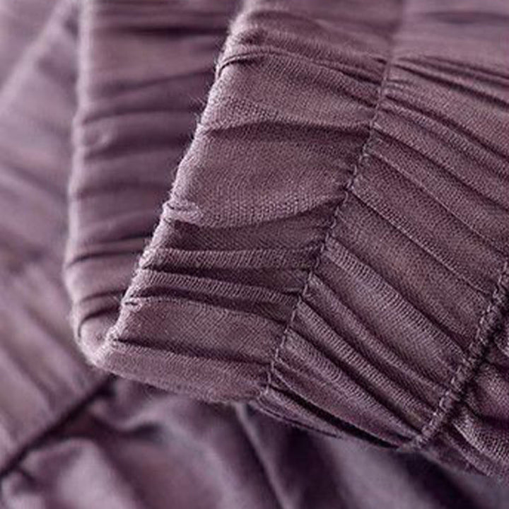 Pantalones anchos de algodón para mujer, con diseño de bordado lateral de Buddha Stones, de largo 7-8 y bolsillos - image 3