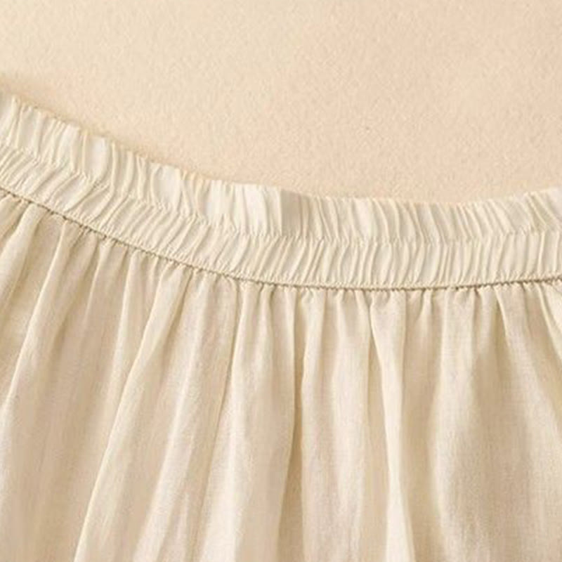 Pantalones anchos de algodón para mujer, con diseño de bordado lateral de Buddha Stones, de largo 7-8 y bolsillos - image 10