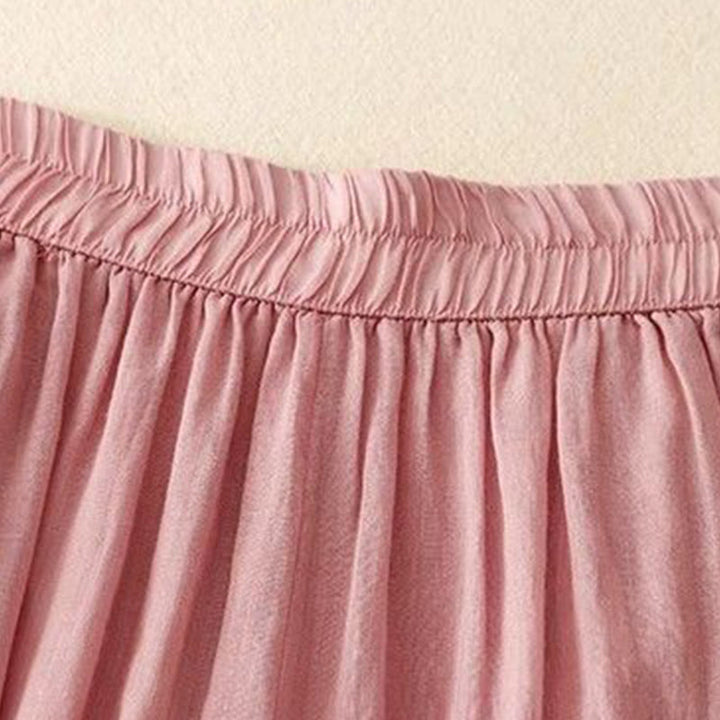 Pantalones anchos de algodón para mujer, con diseño de bordado lateral de Buddha Stones, de largo 7-8 y bolsillos - image 18