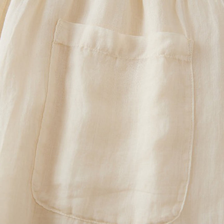 Pantalones anchos de algodón con diseño informal de Buddha Stones para mujer, tallas 7-8, con bolsillos - image 8