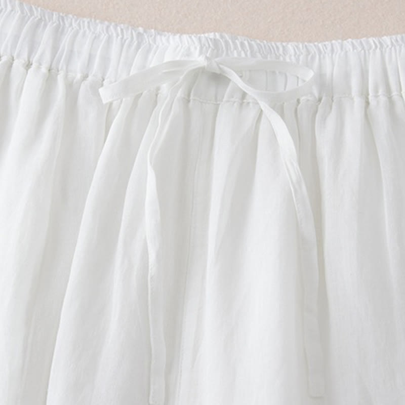 Pantalones anchos de algodón con diseño informal de Buddha Stones para mujer, tallas 7-8, con bolsillos - image 12
