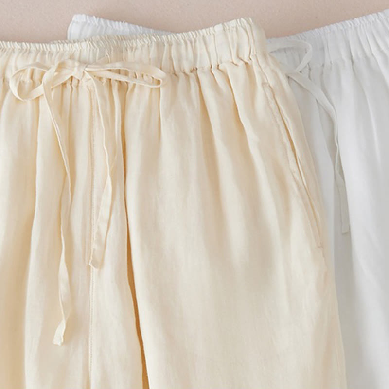 Pantalones anchos de algodón con diseño informal de Buddha Stones para mujer, tallas 7-8, con bolsillos - image 17